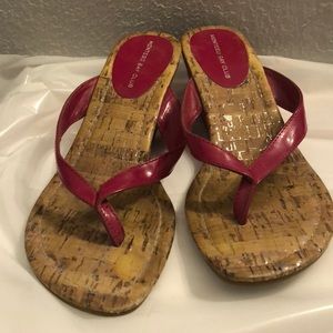 Pink wedge sandal